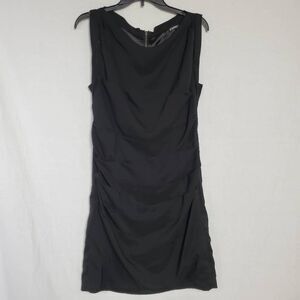 Express Women’s Little Black Dress Size 10 Sleeveless Ruched Sheath